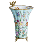 Ваза со стрекозой из фарфора с бронзовыми элементами Paradise Dragonfly варинант исполнения - 2 | Loft Concept в Липецке