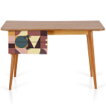 Письменный стол с принтом на ящиках Elise Desk варинант исполнения - 11 | Loft Concept в Липецке