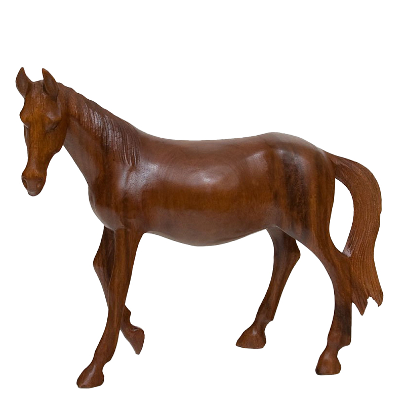 Статуэтка из дерева суар дикая лошадь Wild Horses Коричневый Статуэтка из дерева суар дикая лошадь Wild Horses Коричневый в Липецке | Loft Concept
