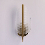 Бра с изогнутым рельефным плафоном Textured Glass варинант исполнения - 3 | Loft Concept в Липецке