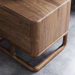 Прикроватный деревянный столик с 2-мя ящиками Moon Walnut Furniture варинант исполнения - 5 | Loft Concept в Липецке