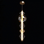 Подвесной светильник с вертикальной композицией из прозрачных и янтарных стеклянных шаров и ромбов Gabriel Scott Luna варинант исполнения - 13 | Loft Concept в Липецке