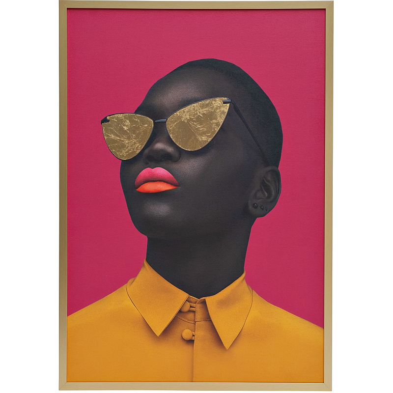 Холст The brightness of African women Оранжевый Черный Розовый Холст The brightness of African women Оранжевый Черный Розовый в Липецке | Loft Concept