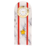 Часы погон МВД подарочные настольные из натурального камня Мрамор Military Clock варинант исполнения - 4 | Loft Concept в Липецке