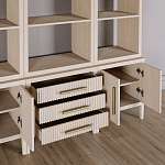 Модульный стеллаж Primo из трех составных элементов Светлый дуб варинант исполнения - 5 | Loft Concept в Липецке