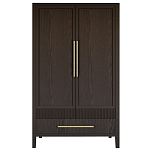 Шкаф платяной Primo с выдвижными ящиками шпон Темный орех варинант исполнения - 1 | Loft Concept в Липецке