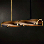 Люстра линейная полукруглой формы Wooden Horseshoe варинант исполнения - 7 | Loft Concept в Липецке