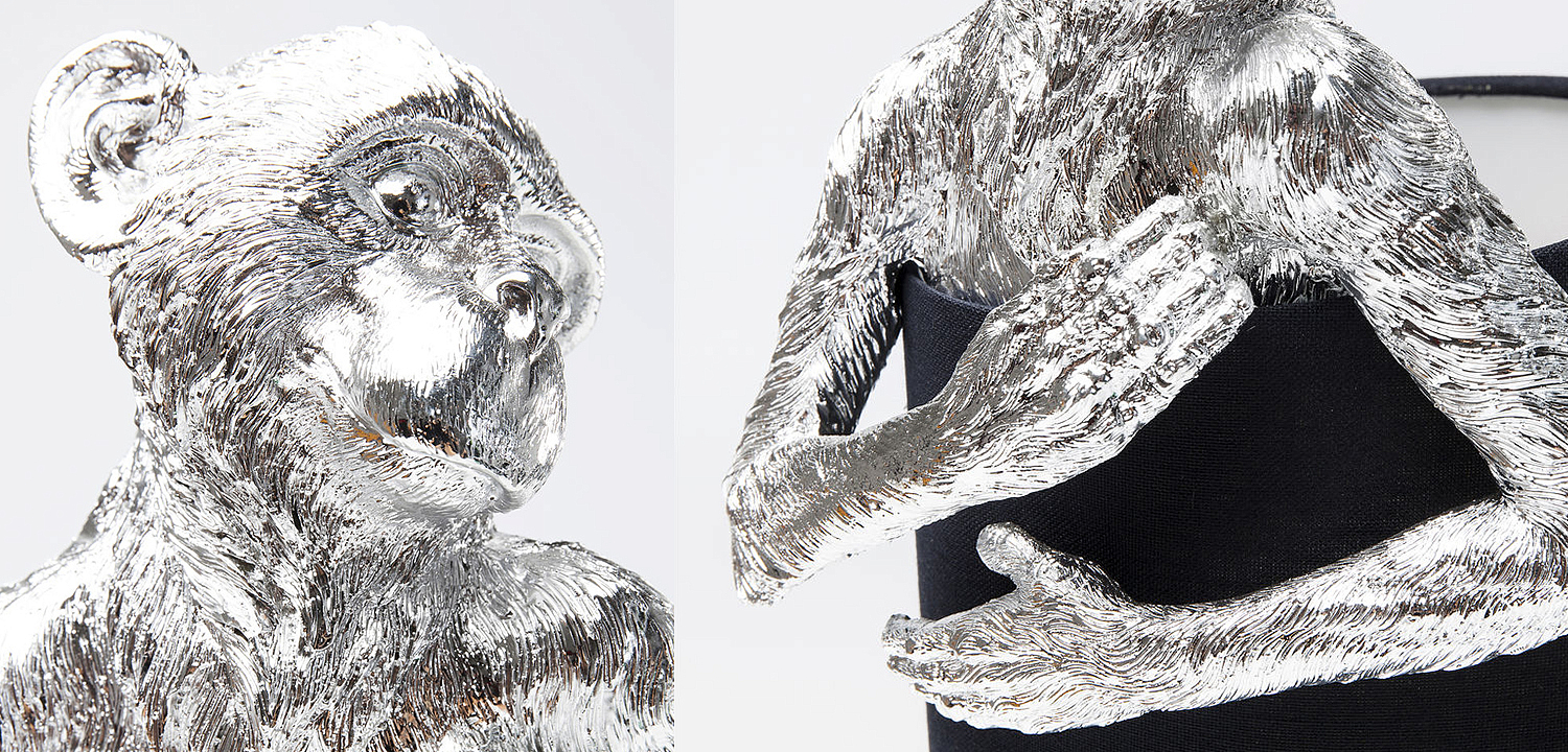 Настольная лампа Silver Monkey Hugging Lampshade Настольная лампа Silver Monkey Hugging Lampshade - Loft-Concept в Липецке