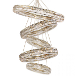 Вертикальная Многоярусная композиция из круглых Хрустальных светильников Elizabeth Золото варинант исполнения - 1 | Loft Concept в Липецке