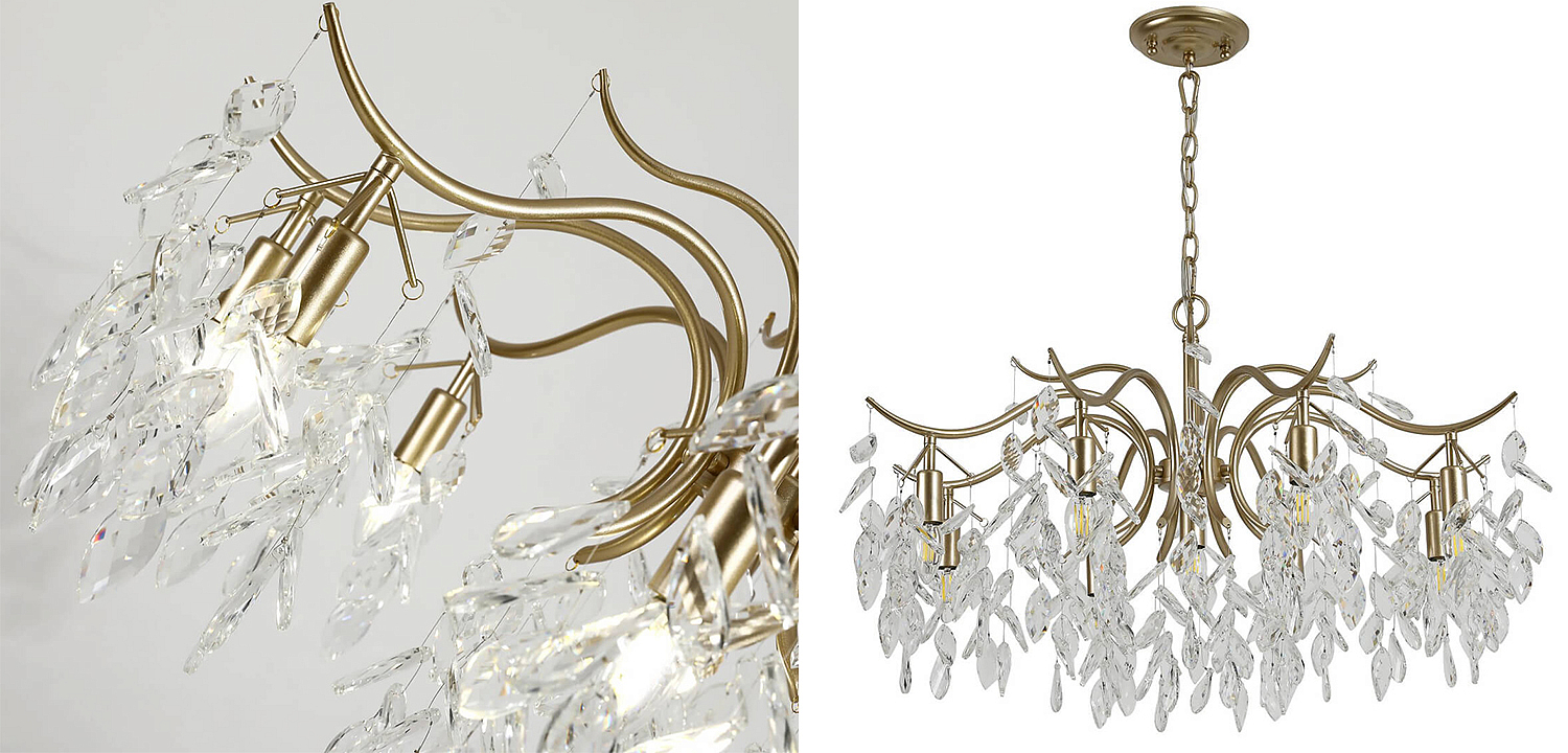 Люстра Hanging Crystal Leaves Chandelier 83 Люстра Hanging Crystal Leaves Chandelier 83 - Loft-Concept в Липецке