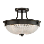 Потолочный светильник со стеклянным плафоном в виде купола Quoizel варинант исполнения - 7 | Loft Concept в Липецке