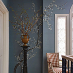 Обои ручная роспись Nara Original colourway on Summer Sky slub silk варинант исполнения - 1 | Loft Concept в Липецке