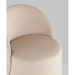 Пуф Loreen со спинкой вращающийся велюр молочный варинант исполнения - 2 | Loft Concept в Липецке