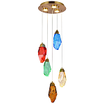 Потолочный светильник с пятью цветными плафонами Soar Colorful Lamp варинант исполнения - 3 | Loft Concept в Липецке