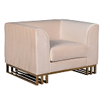 Кресло велюровое бежевое Cubic Silhouette варинант исполнения - 1 | Loft Concept в Липецке