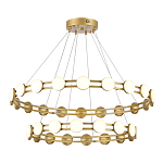 Люстра двухъярусная с круглыми светодиодными источниками света Maxine Light варинант исполнения - 6 | Loft Concept в Липецке