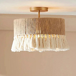 Люстра круглая плетеная с кисточками Solar Glow варинант исполнения - 5 | Loft Concept в Липецке