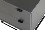 Тумба прикроватная цвета графит с ящиками Strict Lines варинант исполнения - 7 | Loft Concept в Липецке