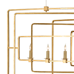 Люстра золотая из пересекающихся прямоугольных элементов Thin Intersecting Rectangles варинант исполнения - 1 | Loft Concept в Липецке