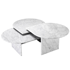 Комплект кофейных столов Eichholtz Coffee Table Naples Set of 3 Carrera