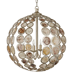 Люстра в форме шара с декором из круглых декоративных элементов Bright Shell Discs варинант исполнения - 2 | Loft Concept в Липецке