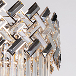 Люстра многоярусная с переплетенными металлическими элементами черного и золотого цвета и прозрачными хрустальными подвесками Empire Chandelier Crystal варинант исполнения - 7 | Loft Concept в Липецке