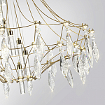 Люстра подвесная из металла с хрустальными прозрачными подвесками Quasar 81 варинант исполнения - 7 | Loft Concept в Липецке