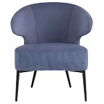 Современное мягкое кресло на металлических ножках Rakush Blue варинант исполнения - 2 | Loft Concept в Липецке