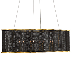 Люстра овальная в сочетании черного и золотого цвета Mesh Lighting варинант исполнения - 4 | Loft Concept в Липецке