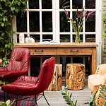 Деревянная консоль с двумя ящиками Pio Wooden Console варинант исполнения - 2 | Loft Concept в Липецке