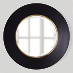 Чёрное настенное зеркало с золотым кантом Porunalia варинант исполнения - 2 | Loft Concept в Липецке