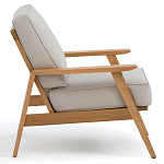 Кресло с каркасом из массива дуба Deniaud Oak Beige Armchair варинант исполнения - 3 | Loft Concept в Липецке