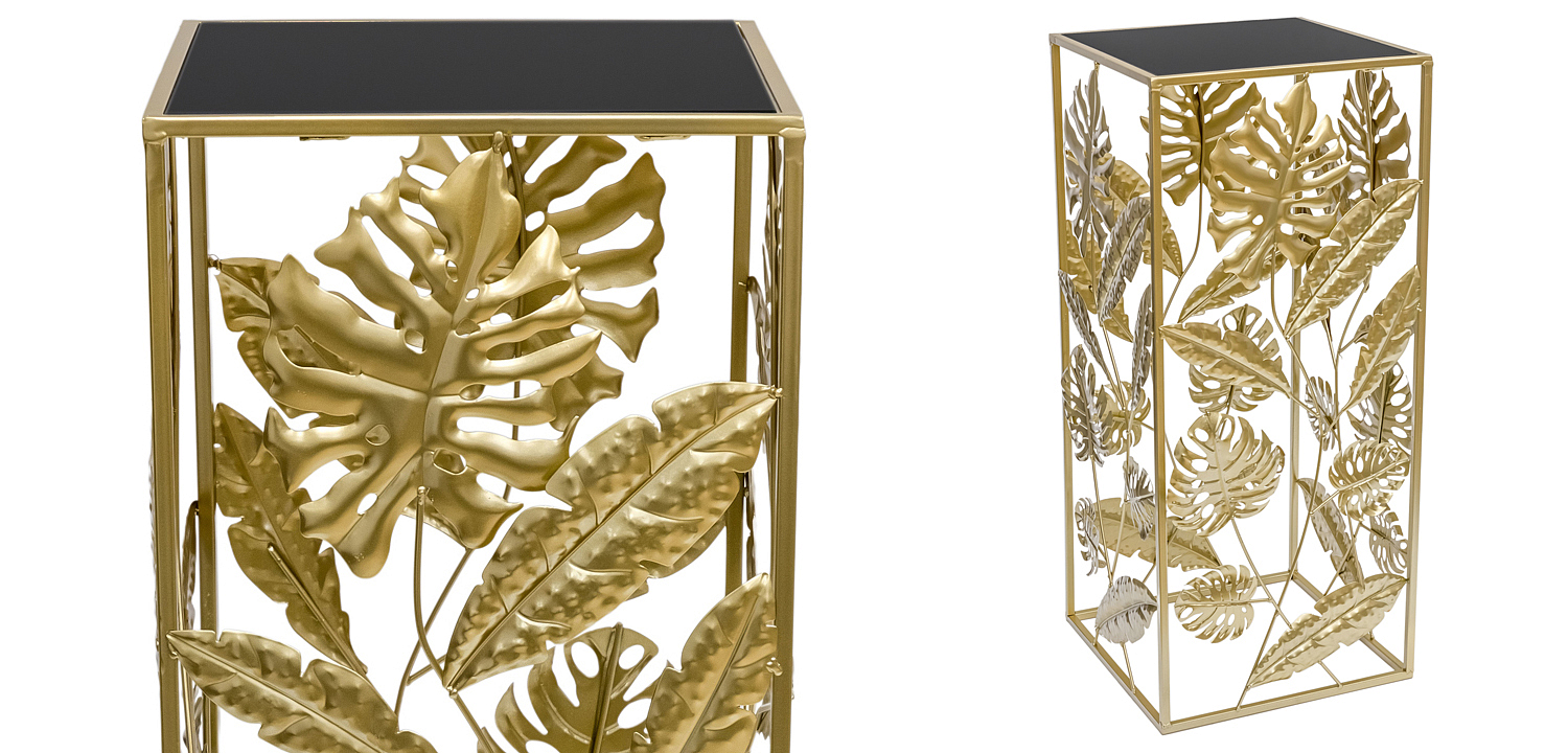 Подставка Tropical Gold Leaves Stand M Подставка Tropical Gold Leaves Stand M - Loft-Concept в Липецке