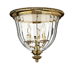 Потолочный светильник цвета латунь с прозрачным плафоном в форме чаши Hinkley варинант исполнения - 8 | Loft Concept в Липецке