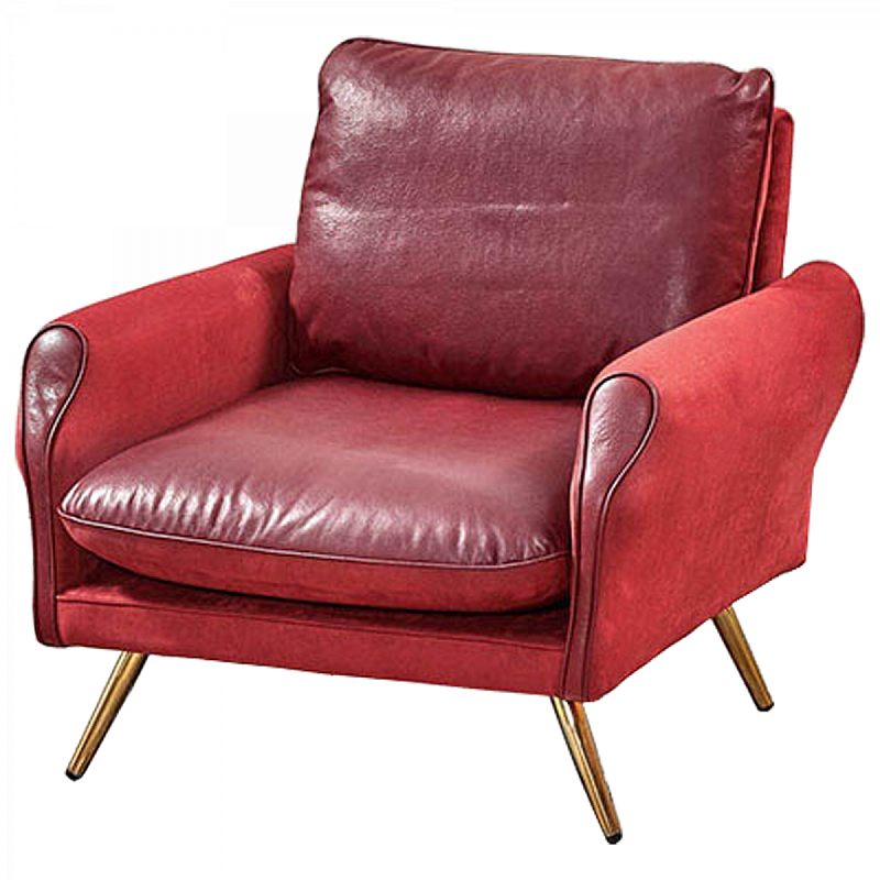Кресло Arnaldo Chair Красный Золотой Кресло Arnaldo Chair Красный Золотой в Липецке | Loft Concept