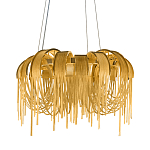 Люстра подвесная круглая с изогнутыми металлическими дугами и ниспадающими цепочками 65 см Atlantis Chain варинант исполнения - 1 | Loft Concept в Липецке