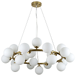Кольцевая люстра с белыми стеклянными  плафонами в форме шара Berries Chandelier варинант исполнения - 2 | Loft Concept в Липецке
