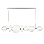 Подвесной светильник линейный с прозрачными стеклянными шарами разного диаметра Eurofase варинант исполнения - 3 | Loft Concept в Липецке