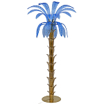 Торшер Glass Decorated Palm Floor Lamp Blue Листья Пальмы  варинант исполнения - 6 | Loft Concept в Липецке