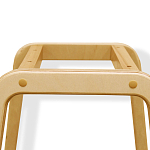 Барный стул со спинкой и мягкой обивкой с ромбами на 4-х деревянных ножках Голубой Велюр Ava Charm варинант исполнения - 5 | Loft Concept в Липецке