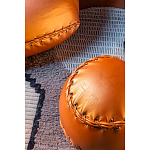 Дизайнерский кожаный пуф в виде бейсбольного мяча Poltronova Joe Ball Pouf варинант исполнения - 6 | Loft Concept в Липецке