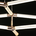 Люстра с геометрической конструкцией из вытянутых цилиндрических плафонов Hex Scaffold  варинант исполнения - 6 | Loft Concept в Липецке