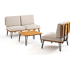 Двухместный диван из акации без подлоконтиков Amra варинант исполнения - 2 | Loft Concept в Липецке