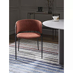 Стул полукруглый мягкий с буклированной обивкой Chair with Boucle Upholstery варинант исполнения - 3 | Loft Concept в Липецке