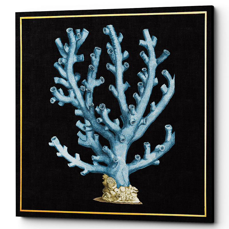 Постер Coral Poster Черный Морская синь Постер Coral Poster Черный Морская синь в Липецке | Loft Concept