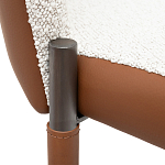 Стул мягкий с обивкой из рогожки и экокожи Contrasting Performance варинант исполнения - 2 | Loft Concept в Липецке