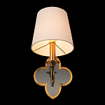 Бра с белым текстильным абажуром и фигурным основанием с зеркальной вставкой Vitorino варинант исполнения - 4 | Loft Concept в Липецке