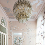 Обои ручная роспись в стиле Арт-деко Symphony Colourway SC-105 on Himalayan Rose silk dupion варинант исполнения - 2 | Loft Concept в Липецке