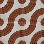 Дизайнерская плитка с узором Дорожки 2 варинант исполнения - 1 | Loft Concept в Липецке