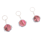 Зеркало брелок складное двухстороннее из натурального камня Родонит Stone Mirrors варинант исполнения - 8 | Loft Concept в Липецке